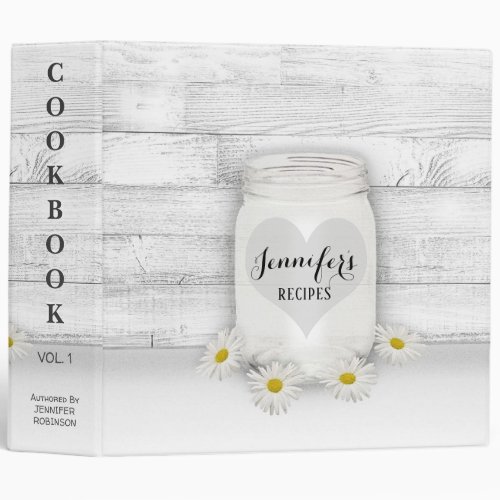 Personalized Cookbook for Recipes 3 Ring Binder