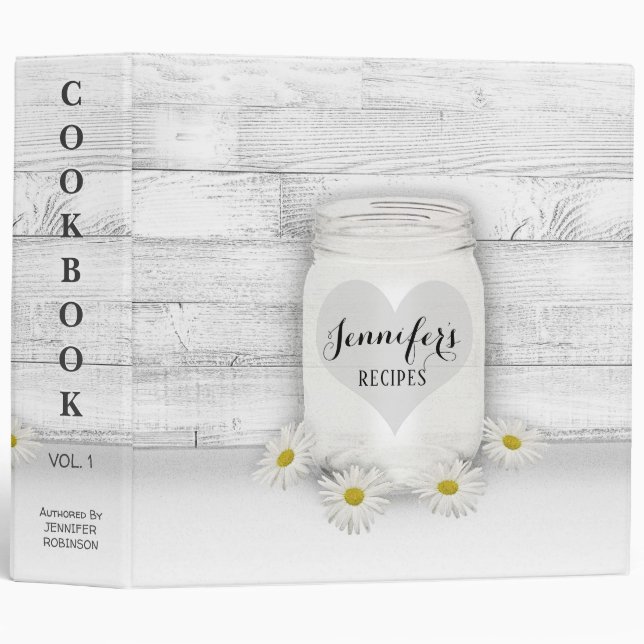 Personalized Cookbook for Recipes 3 Ring Binder (Front/Spine)