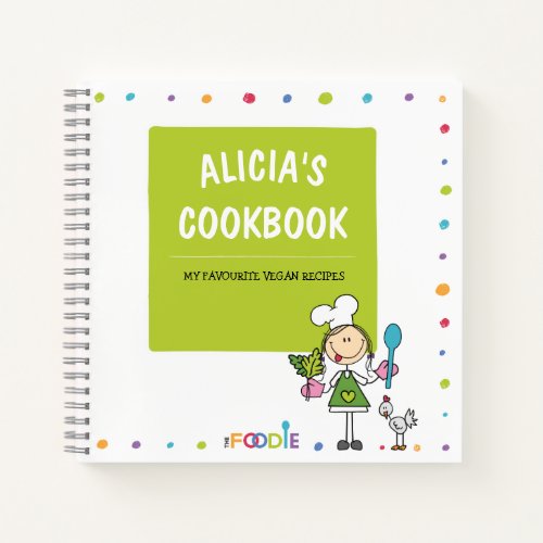 Personalized Cookbook MY FAVOURITE VEGAN RECIPES Notebook