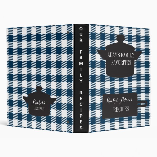 Personalized Cookbook, Personalized Recipes 3 Ring 3 Ring Binder (Background)