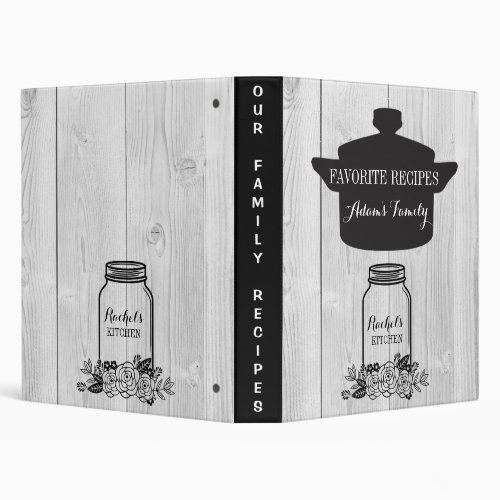 Personalized Cookbook Personalized Recipes 3 Ring Binder