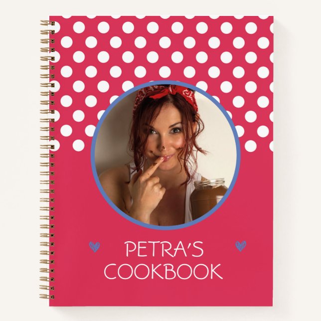 Personalized Cookbook (Your Photo) Recipe Notebook (Front)