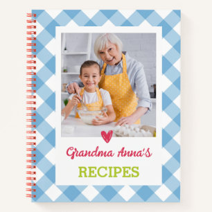Personalized Cookbook (Your Photo) Recipe Notebook
