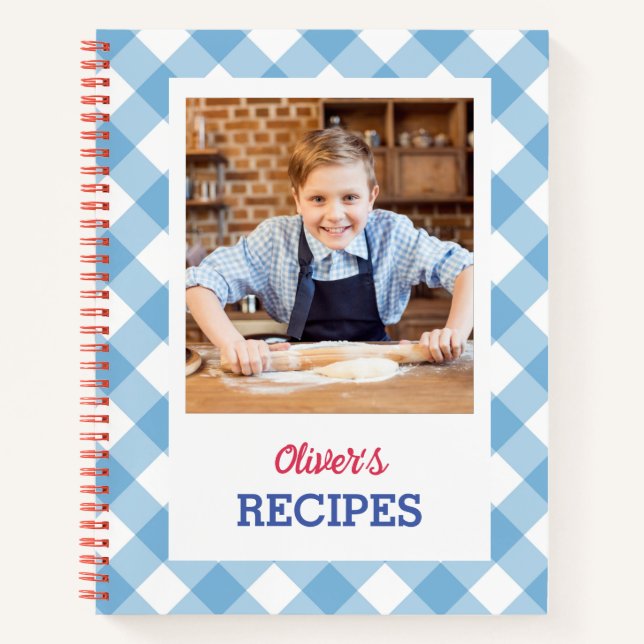 Personalized Cookbook (Your Photo) Recipe Notebook (Front)