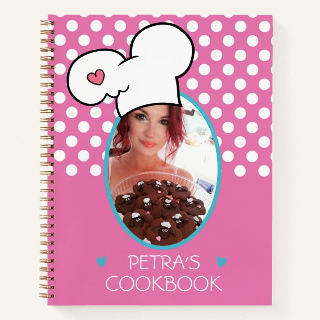 Personalized Cookbook (Your Photo) Recipe Notebook (Front)