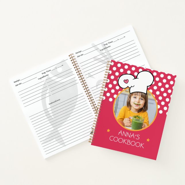 Personalized Cookbook (Your Photo) Recipe Notebook (Inside)