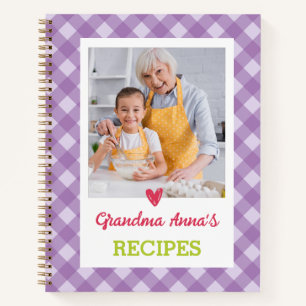 Personalized Cookbook (Your Photo) Recipe Notebook