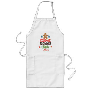 Personalized Cookie Baking Crew-Gingerbread Man Long Apron
