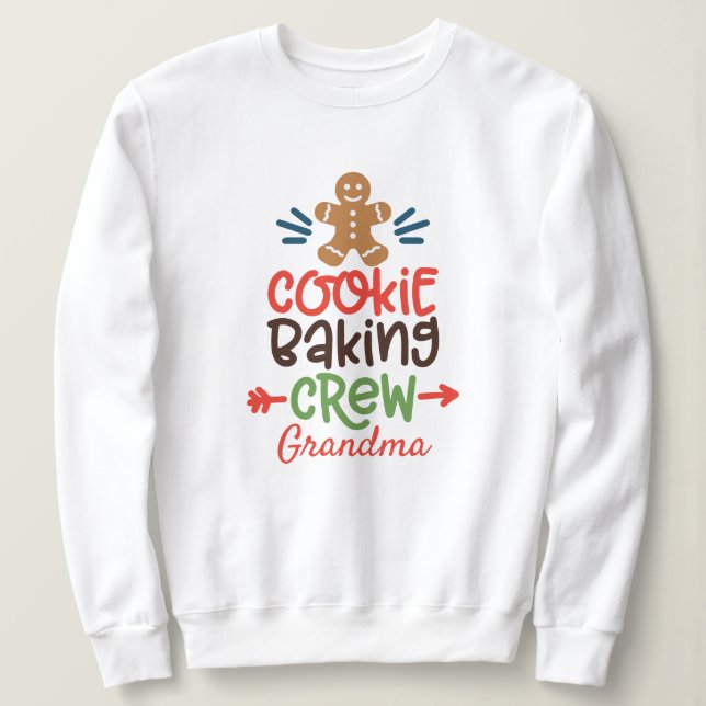 Personalized Cookie Baking Crew-Grandma Sweatshirt (Design Front)