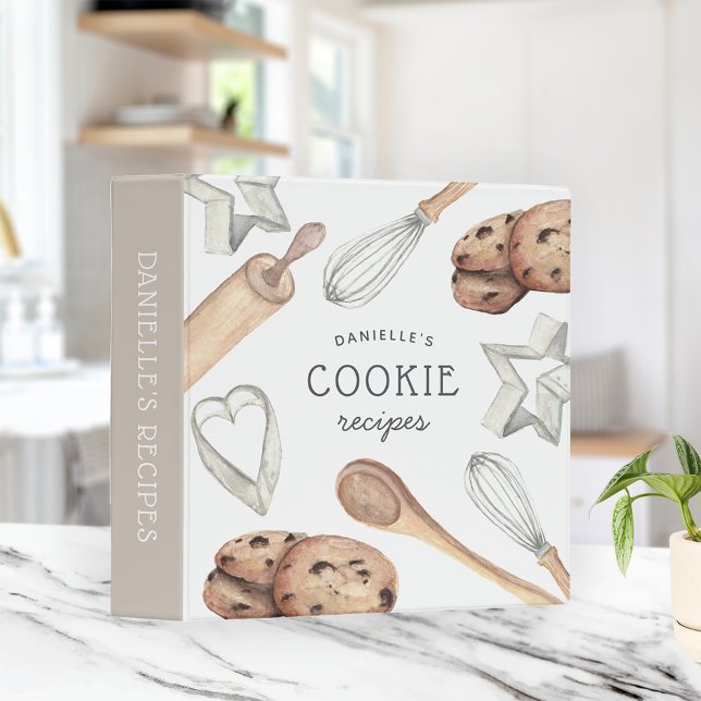 Personalized Cookie Baking Recipe 3 Ring Binder (Creator Uploaded)