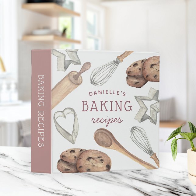 Personalized Cookie Baking Recipe 3 Ring Binder (Creator Uploaded)