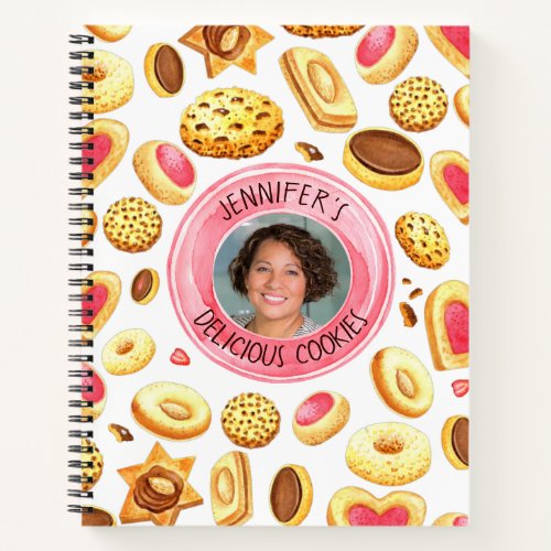 Personalized Cookie Baking Recipe Sweet Pattern Notebook