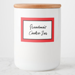 Personalized Cookie Label, Grandma's Cookie Jar Food Label