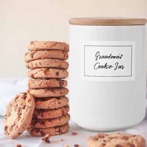 Personalized Cookie Label Grandmas Cookie Jar Food Label