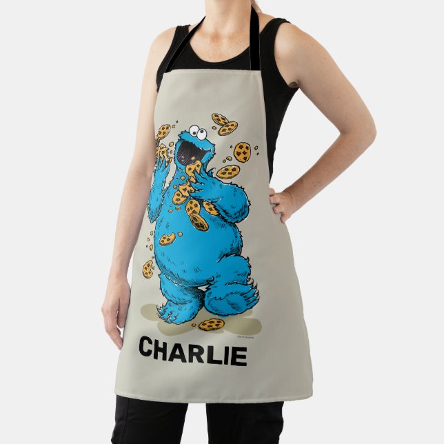 Personalized Cookie Monster Crazy Cookies Apron (Insitu)