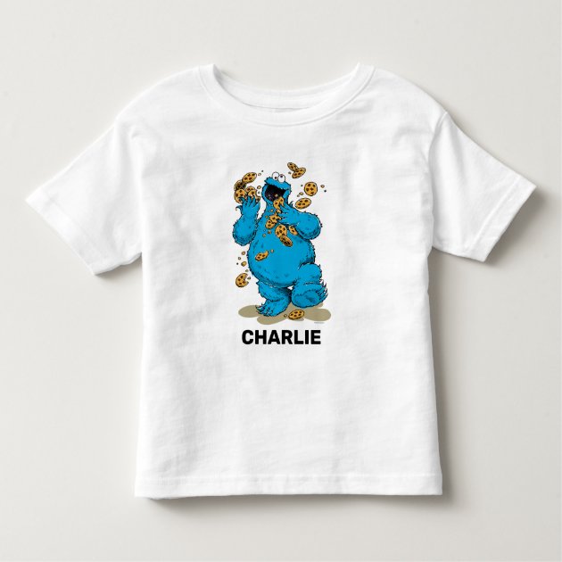 Personalized Cookie Monster Crazy Cookies Toddler Toddler T-shirt | Zazzle