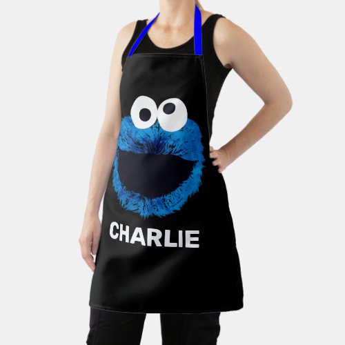 Personalized Cookie Monster  Watercolor Trend Apron