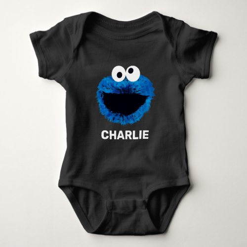 Personalized Cookie Monster  Watercolor Trend Baby Bodysuit