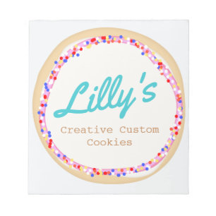  Personalized Cookie or Cupcake Notepad