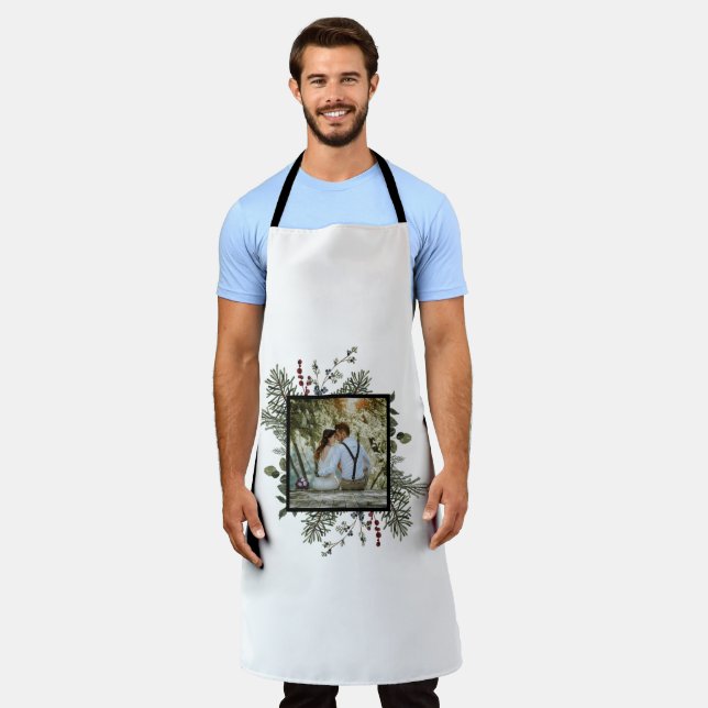 Personalized Cooking Apron – Custom Photo (Worn)