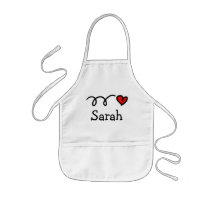 Personalized cooking apron for kids | White Personalized cooking apron for kids | White