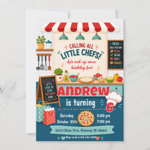 Personalized Cooking Chef Birthday party Invitation