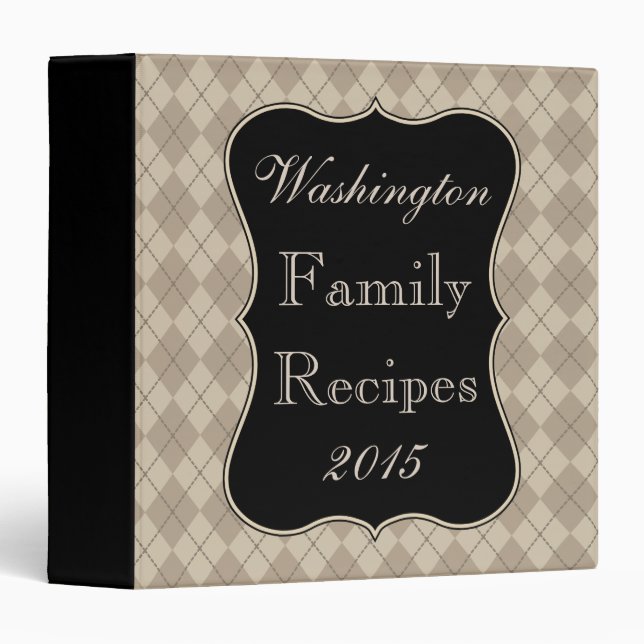 Personalized Cooking Family Recipe Binder Gift (Front/Spine)
