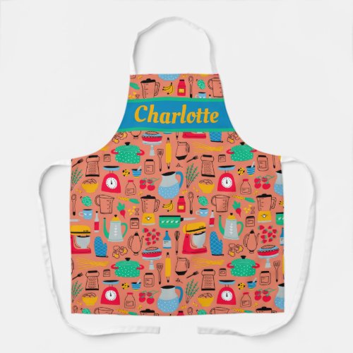 Personalized Cooking Kitchen Utensils pattern Apron