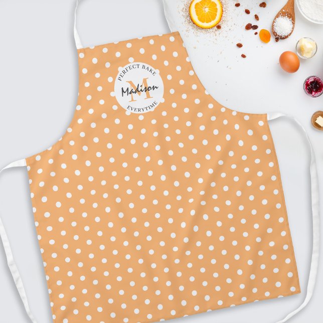 Personalized Cooking Vintage Peach Apron (Creator Uploaded)