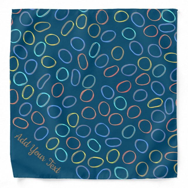 Personalized - Cool Abstract Pattern Cute Bandana (Front)