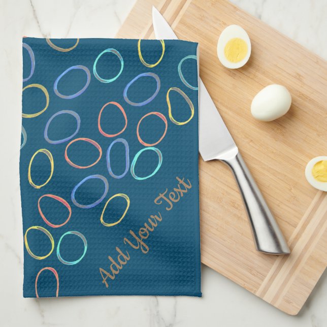 Personalized - Cool Abstract Pattern Cute Kitchen  Towel (Quarter Fold)