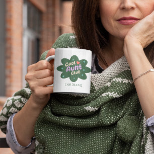 Personalized Cool Aunt Club Gift for Auntie Retro Coffee Mug