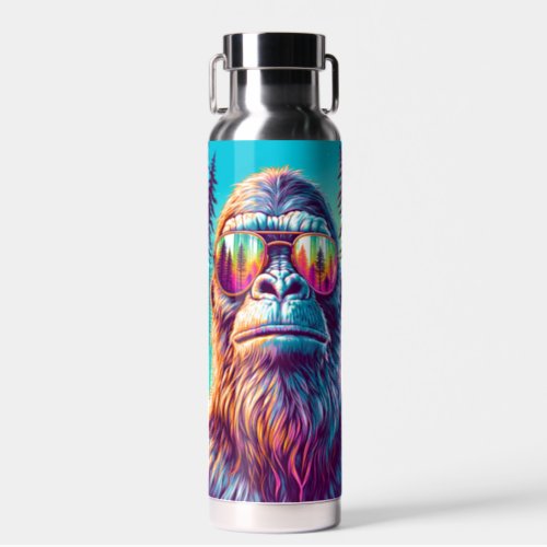 Personalized Cool Bigfoot in Hip Sunglasses Water Bottle