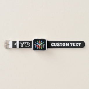 Personalized cool billiards black eight ball apple watch band