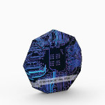 Personalized Cool Blue Computer Circuit Board  Acrylic Award<br><div class="desc">Are you looking for gifts for computer geeks? This one is for the Geek in all of us.  Personalized Cool Blue Computer Circuit Board</div>