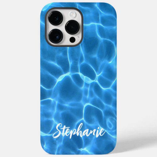 Personalized Cool Blue Swimming Pool Photo Case_Mate iPhone 14 Pro Max Case
