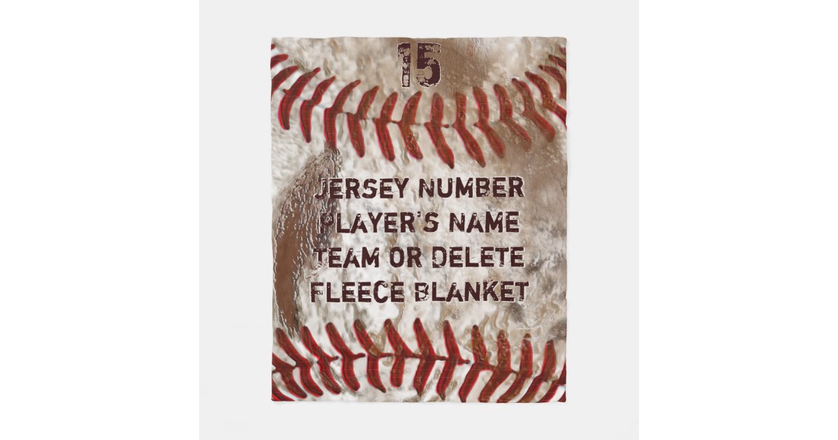 Personalized Cool Dirty Baseball Fleece Blanket Zazzle Com