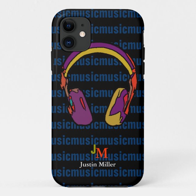 personalized cool dj headphone Case-Mate iPhone case (Back)
