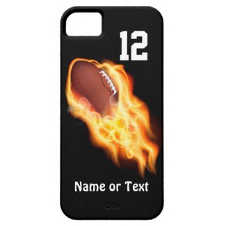 PERSONALIZED Cool Flaming Football iPhone 5S Case iPhone 5/5S Case