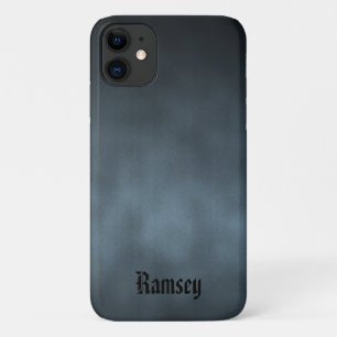 Personalized Cool Gray Goth Ombre Art iPhone 11 Case