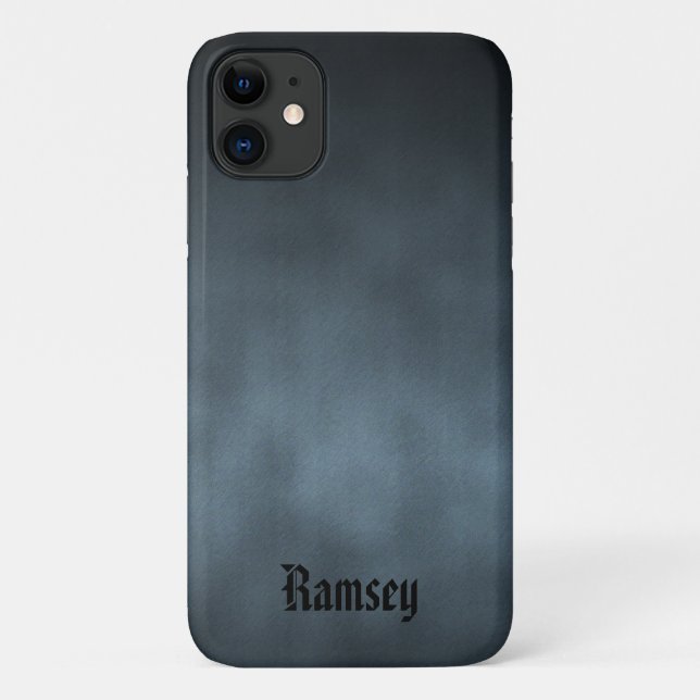Personalized Cool Gray Goth Ombre Art Case-Mate iPhone Case (Back)