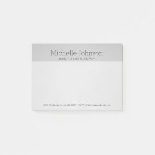 Personalized Cool Gray Grainy Texture Post-it Notes