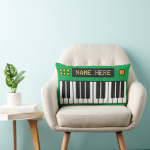 Personalized Cool Green Keyboard Music