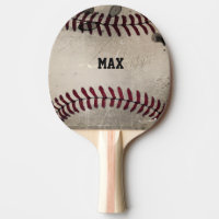 Personalized Cool Grunge Baseball Ping Pong Paddle