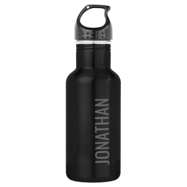 Personalized Cool Gym Sports Stainless Steel Water Bottle (Front)