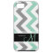 Personalized Cool Mint and Gray Chevron