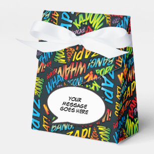 Personalized Cool Modern Trendy Comic Book Fun Favor Boxes
