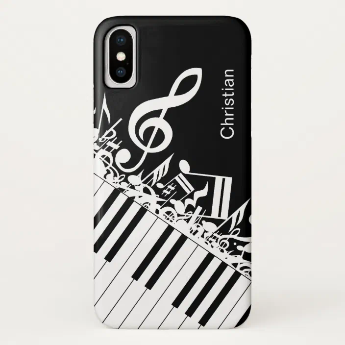 Personalized Cool Musical Notes And Piano Keys Case Mate Iphone Case Zazzle Com