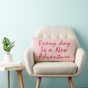PERSONALIZED COOL TEXT QUOTE SIMPLE STYLISH MODERN LUMBAR PILLOW
