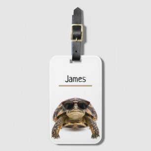 Personalized Cool Tortoise Luggage Name Tag